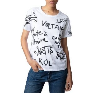 Zadig & Voltaire Marta Manifesto Tag Shirt